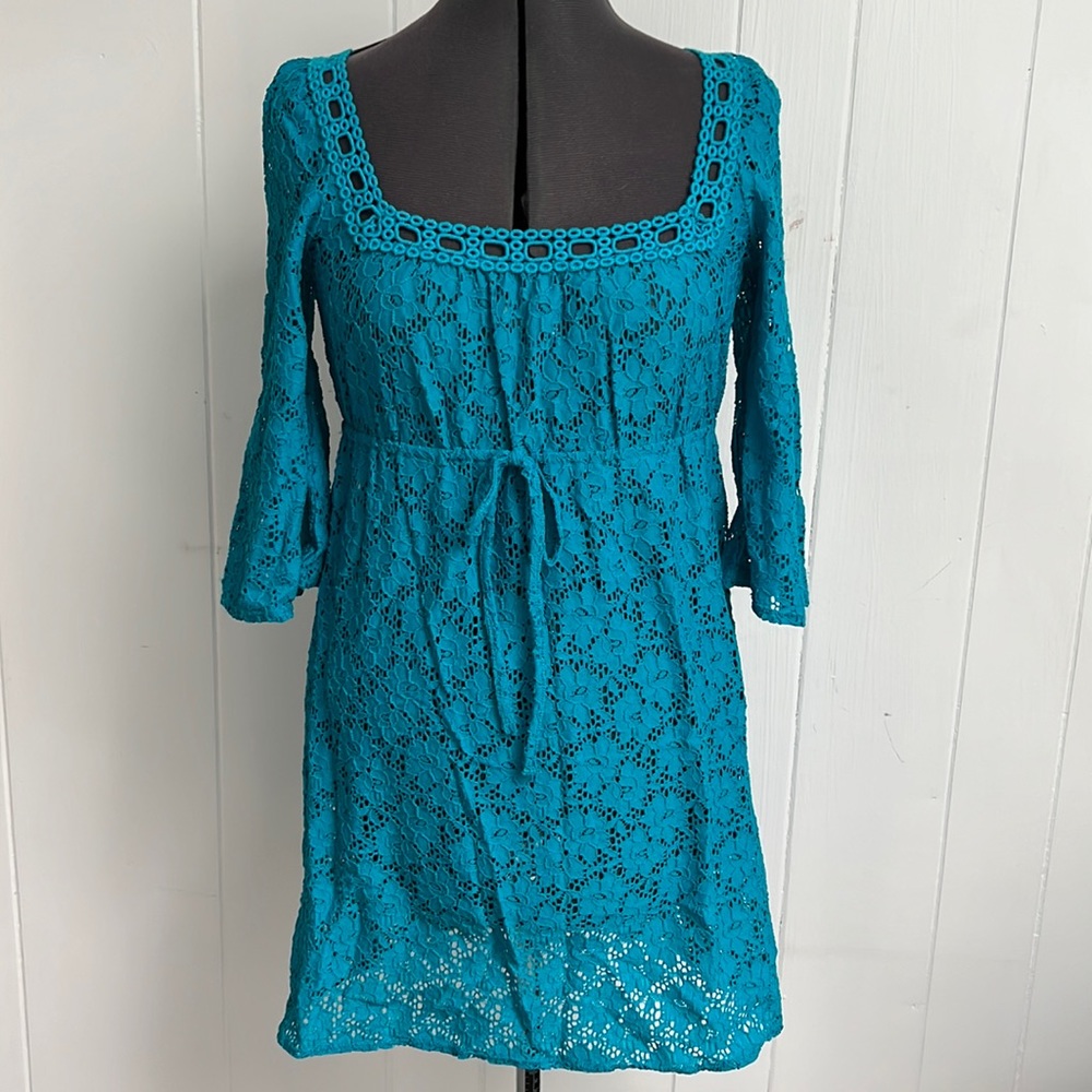 Teal Laundry swim coverup